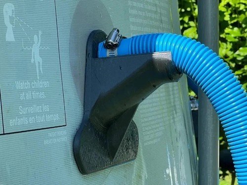 Pool hose support bracket - pool,