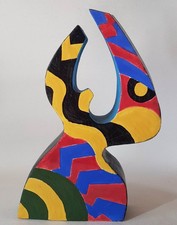Superb MC Modern Miro Like Hand Made & Signed Ceramic Sculpture 29.5cm Figure