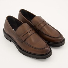 DUNE London BNIB Mens Slip-on Shoes BOSTON X Brown Leather RRP £120