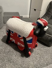 Shaun the Sheep, Hard Shell, Ride On, Wheeled Suitcase, Union Jack design