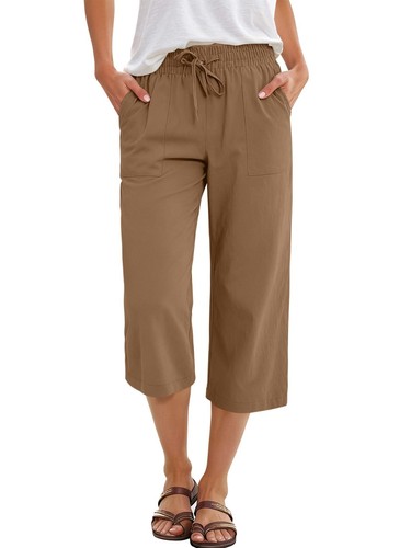 Women linen trousers ladies - women,