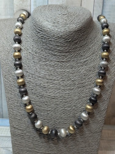 Monet silver gold black - black, bead