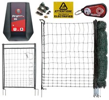 ELECTRIC POULTRY NETTING 25M KIT Fencing Fence Chicken Net Mesh Green 110cm High