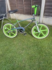 Old School Saxon chrome bmx green skyways green brakes looks great look