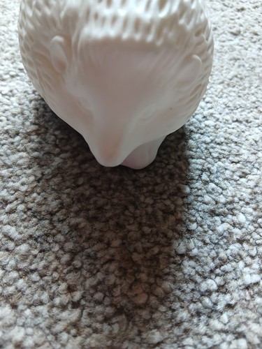 Hedgehog white ceramic - hedgehog,