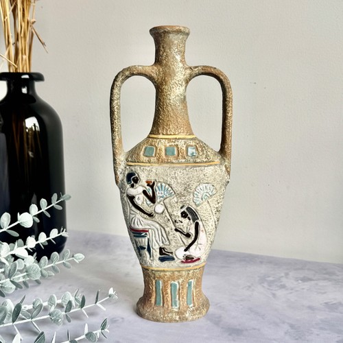 Vintage egyptian relief vase - relief,
