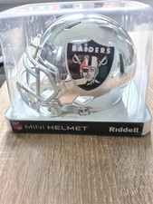 Raiders 2018 NFL Chrome Mini Helmet Limited Edition In Box+ 2 Brock Bowers cards