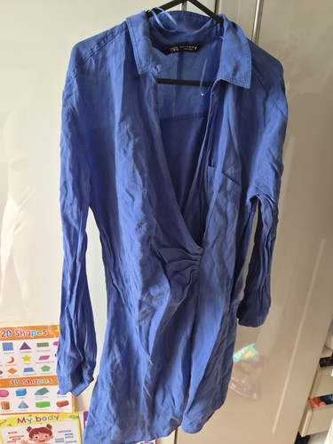 Zara blue collared shirt - blue,
