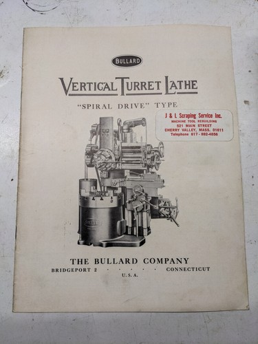 Bullard turret lathe spiral - lathe,