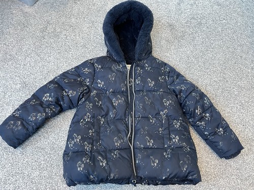 Girls navy unicorn - girls, coat