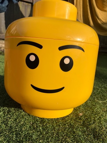 Large yellow lego storage head - large,