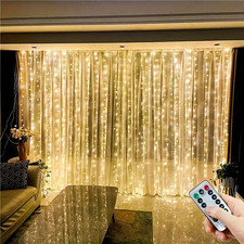 6M 3M Curtain Garland on the