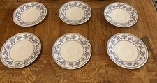 set of 6   Vintage Laura Ashley 'Petite Fleur' Blue Pattern  14.5 cm Saucers.