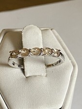 New Sterling Silver 5 Stone Set Ring Size S