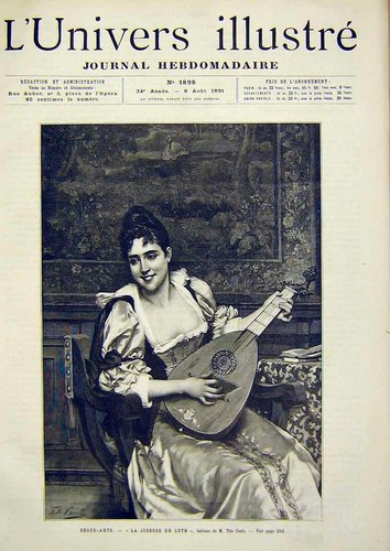 Original old antique print - antique,