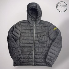 Barbour International Ouston Hooded Quilted Jacket Men’s Large Black