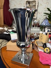 Chrome Flower Vase Decorative 40cm Tall & 20cm Diameter