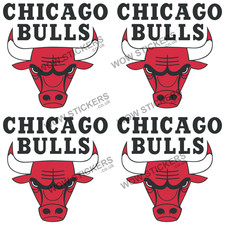 Chicago Bulls  Basketball Stickers Laptop Car NBA Window (Choose size/Quantity)