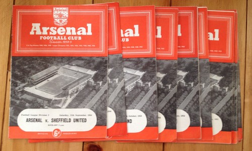 Arsenal home programmes
