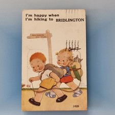 Bridlington Postcard 1935 Mabel Lucie Attwell Sign Post Hikers Novelty Pull Down