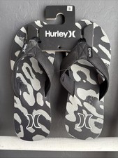 Hurley Sz 9 Black & Gray Flip