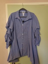 Joseph ribkoff Blue Stripe Shirt, Size 18