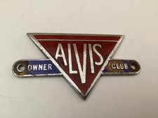 Small Alvis Enamel Classic Car owners club Badge Needs Some Renovation.