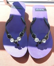 Isotoner Wedge & Jewelled Flip Flops 7