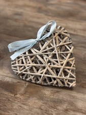 Wicker Hanging Heart Decoration 