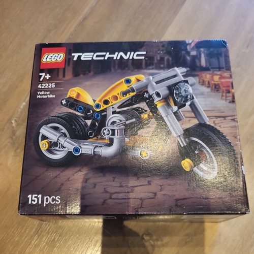 Lego technic yellow motorbike - lego,