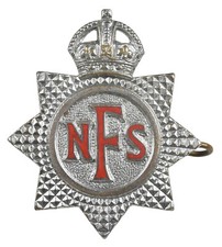 World War Two The National Fire Service NFS Firemans Enamel Cap Badge