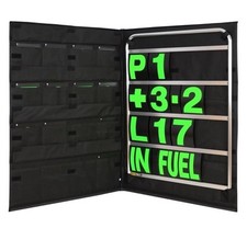 B-G Racing Standard Pit Board Kit - Race - Silver Frame / Hi Vis Green Numbers