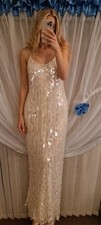Cream sheer maxi dress with