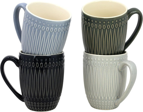 Set grey scale stoneware - 4,