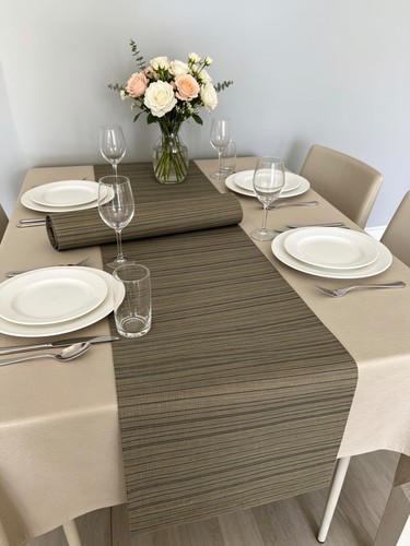 Gold table runner wipe clean - table,