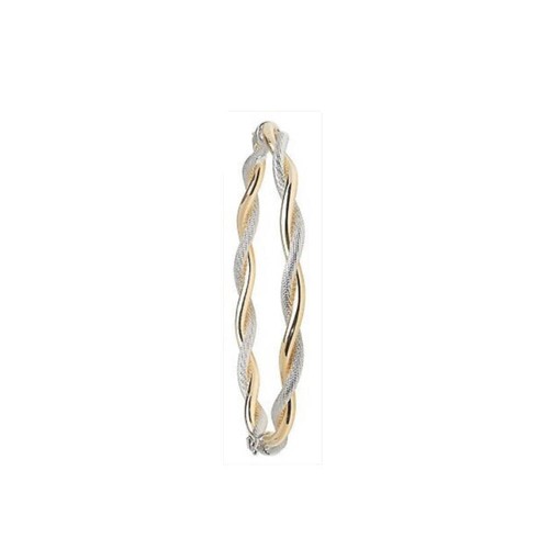 Two colour gold bangle ladies - two,