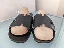 LOLA GONZALEZ LEATHER UPPER SLIP ON SANDALS SIZE 39