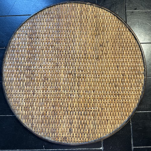 Wicker charger brown - brown, woven