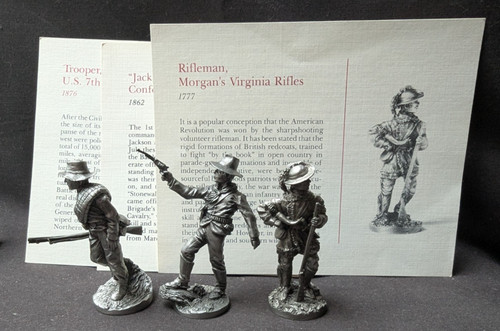 Franklin mint pewter - franklin, soldiers