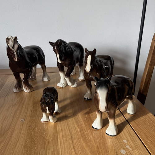 Shire horse ceramic - horse, glossy