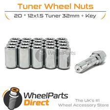 Wheel Nuts (20) Tuner Chrome