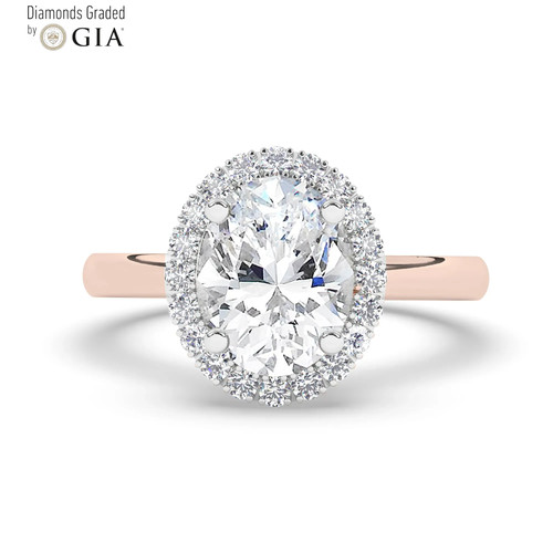 Oval diamond engagement - diamond, ring