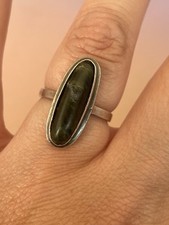 Vintage 1971 Hallmark 925 Sterling Silver Connemara Iona Marble Ring MWC Sz N 4g