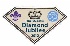 The Boy Scouts & Girl Guides 2012 Queens Diamond Jubilee Brooch Badge