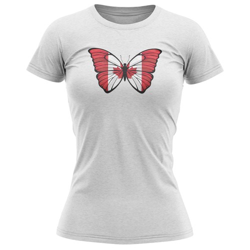 Canada flag butterfly womens - canada,