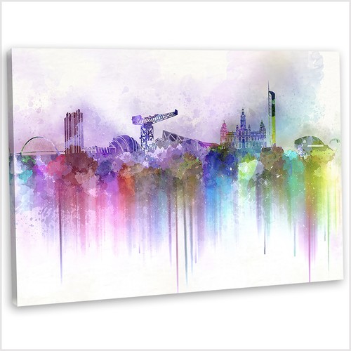Glasgow skyline canvas print - glasgow,
