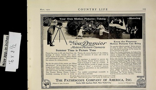 1922 pathescope motion picture - 1922,