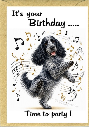Cocker spaniel blue roan dog - spaniel,