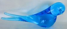 Swedish, c1960's Blue Glass Long Tailed Swallow Bird by Fare Marcolin FM Ronneby