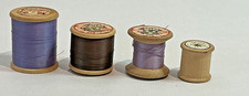 VINTAGE LARGE & EX LARGE WOODEN COTTON REELS BOBBINS X 3